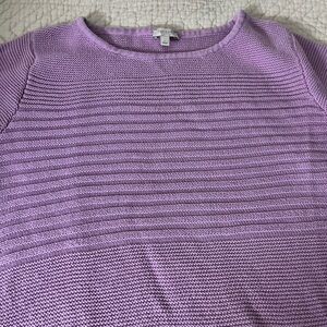 Talbots size L,100% cotton sweater, pinkish purple 🎀